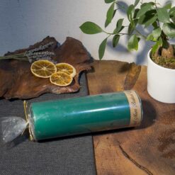 Lara Karma 20x7 Boyutunda Yeşil Kütük mum