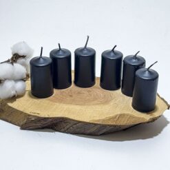 Lara Karma 6'lı Siyah Mum