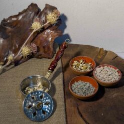 Lara Karma Gümüş Renk Ahşap Kulp Detaylı Reçine Tütsülük