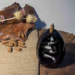 Yumurta Model Seramik Siyah Geri Akış Tütsülük